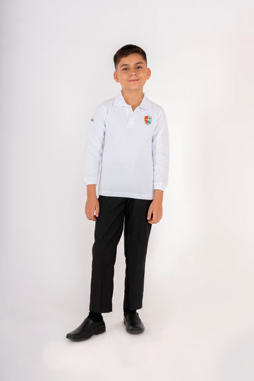 POLO MANGA LARGA COLEGIO SAN JOSÉ - KIDS | BLANCO