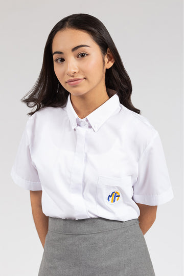 BLUSA MANGA CORTA COLEGIO MARÍA AUXILIADORA - TEENS | BLANCO