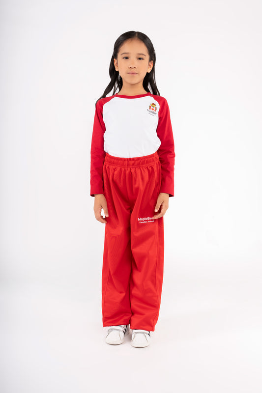 PANTALON BUZO COLEGIO MAPLE BEAR - KIDS | ROJO