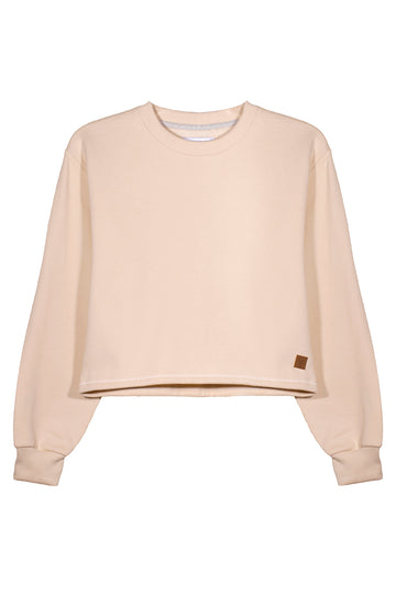 POLERA CROP 100% ALGODÓN BELEN | CREMA