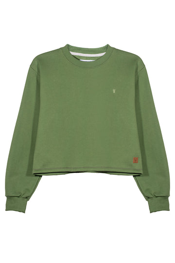 POLERA CROP 100% ALGODÓN BELEN | VERDE