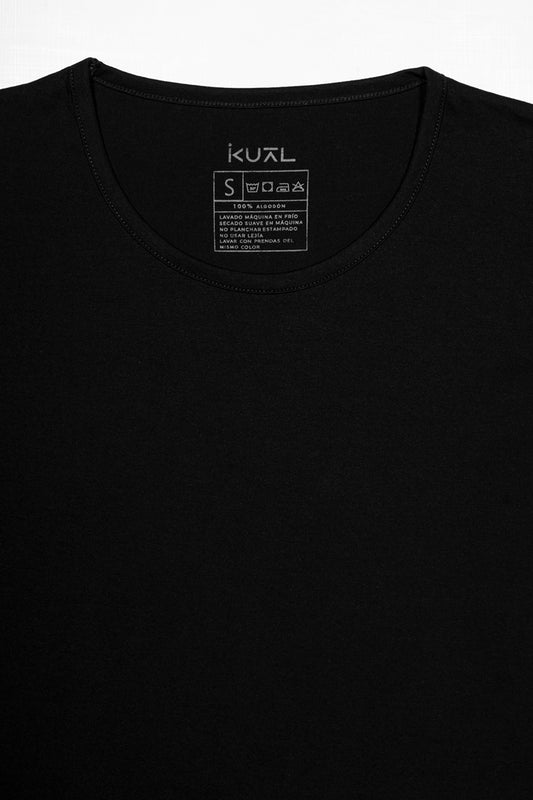 POLO BASICO DE ALGODÓN PIMA MANGA CORTA BASIC  - MUJER | NEGRO