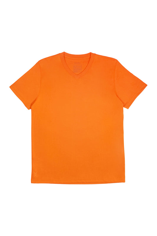 POLO BASICO DE ALGODÓN PIMA MANGA CORTA AARON | NARANJA
