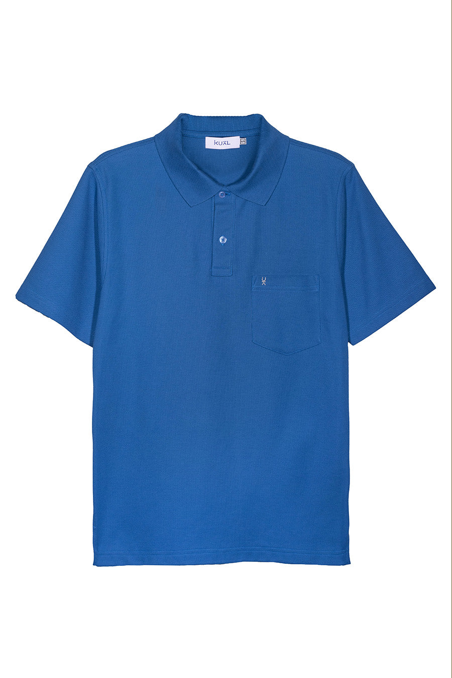 POLO BASICO PIQUÉ DE ALGODÓN PIMA MANGA CORTA BERNARDO | AZUL