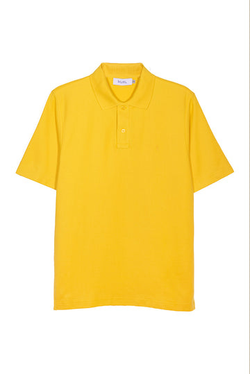 POLO BASICO PIQUÉ DE ALGODÓN PIMA MANGA CORTA BYRON | AMARILLO