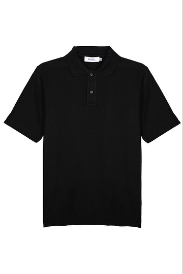 POLO BASICO PIQUÉ DE ALGODÓN PIMA MANGA CORTA BYRON | NEGRO