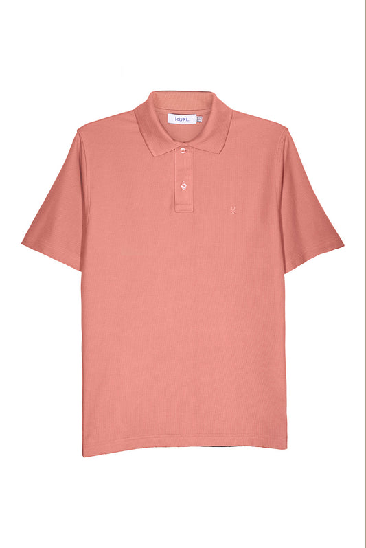 POLO BASICO PIQUÉ DE ALGODÓN PIMA MANGA CORTA BYRON | ROSADO