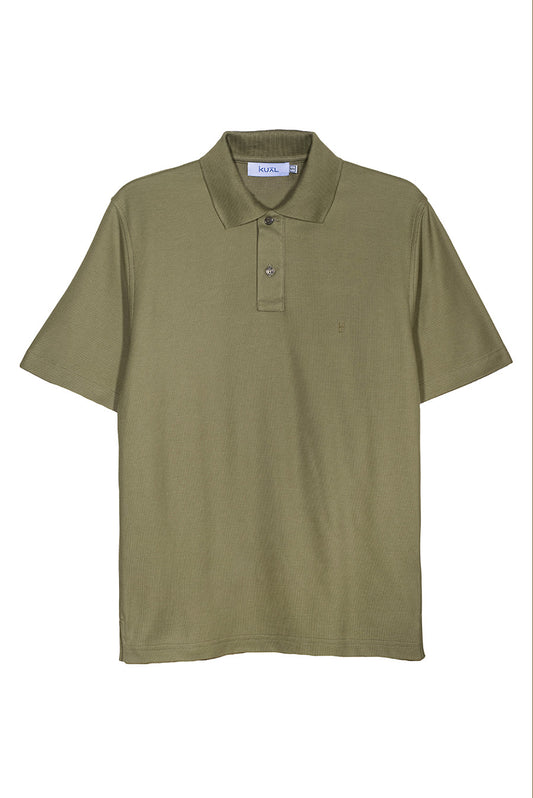 POLO BASICO PIQUÉ DE ALGODÓN PIMA MANGA CORTA BYRON | VERDE