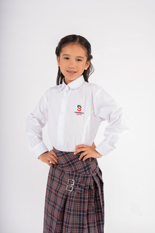 BLUSA MANGA LARGA COLEGIO DOMINGO SAVIO - KIDS | BLANCO