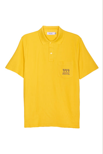 POLO PIQUÉ DE ALGODÓN PIMA MANGA CORTA AVES | AMARILLO