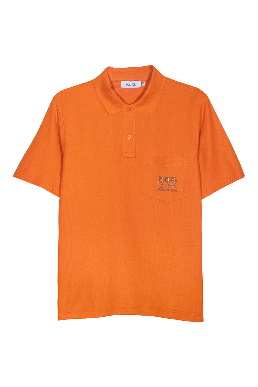 POLO PIQUÉ DE ALGODÓN PIMA MANGA CORTA AVES | NARANJA