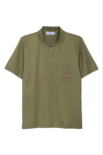 POLO PIQUÉ DE ALGODÓN PIMA MANGA CORTA AVES | VERDE