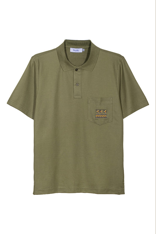 POLO PIQUÉ DE ALGODÓN PIMA MANGA CORTA AVES | VERDE