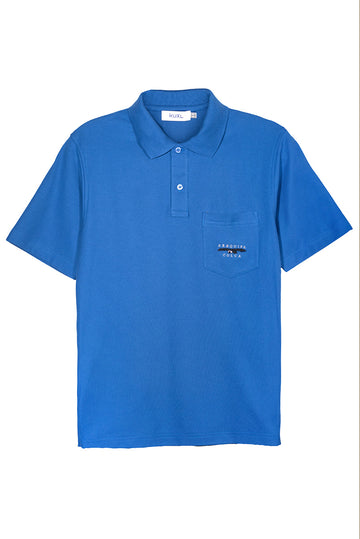 POLO PIQUÉ DE ALGODÓN PIMA MANGA CORTA CONDOR PERU | AZUL