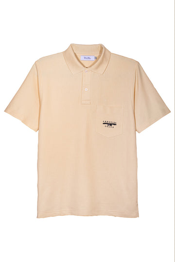 POLO PIQUÉ DE ALGODÓN PIMA MANGA CORTA CONDOR PERU | CREMA
