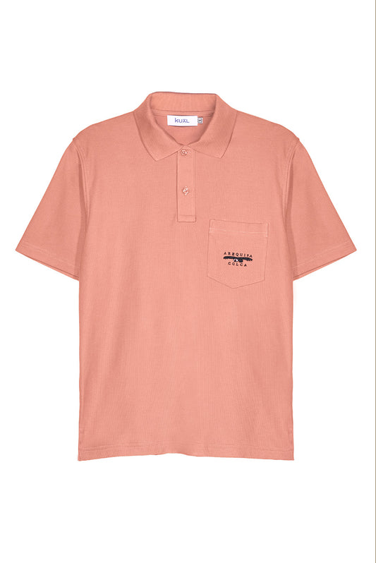 POLO PIQUÉ DE ALGODÓN PIMA MANGA CORTA CONDOR PERU | ROSADO