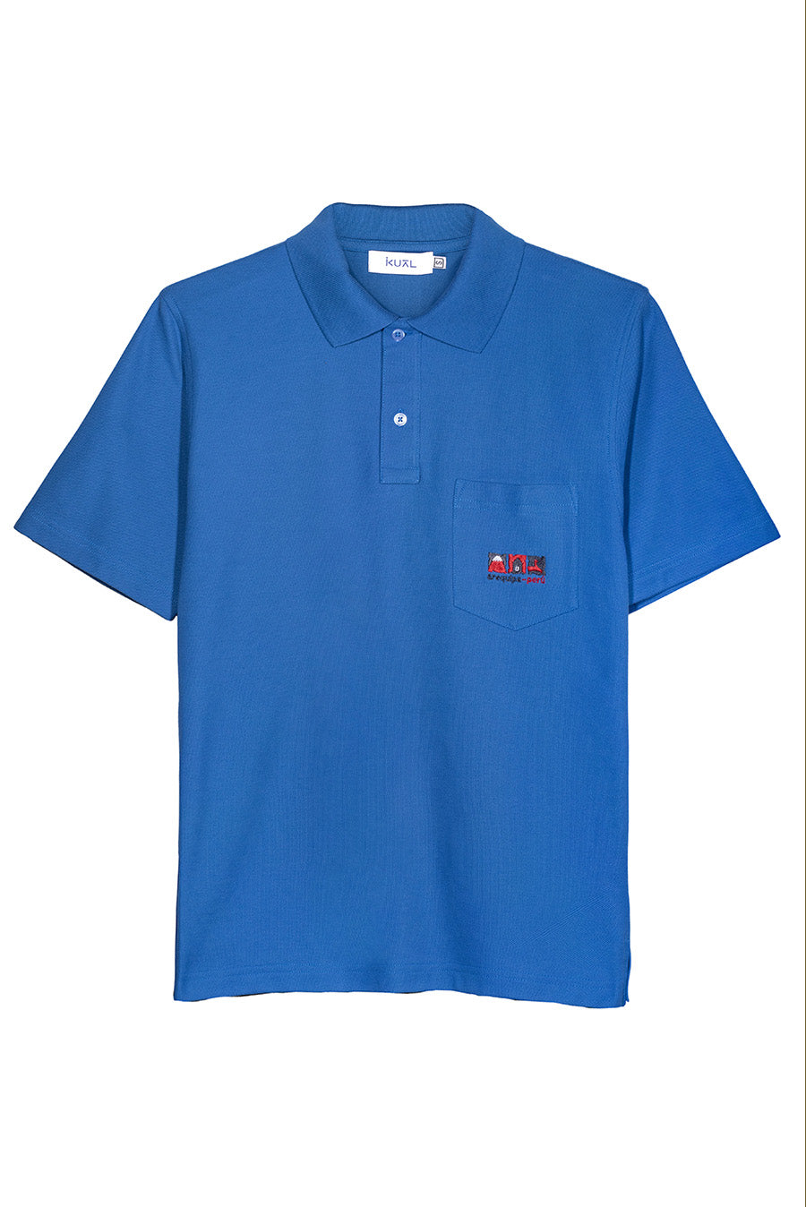 POLO PIQUÉ DE ALGODÓN PIMA MANGA CORTA TRIO | AZUL