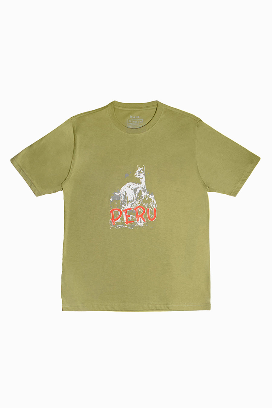 POLO DE ALGODÓN PIMA MANGA CORTA VICUÑA PERÚ VINTAGE | VERDE