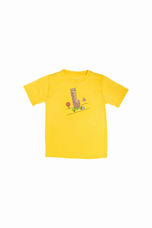 POLO DE ALGODÓN PIMA MANGA CORTA PAKO PATINETA | AMARILLO